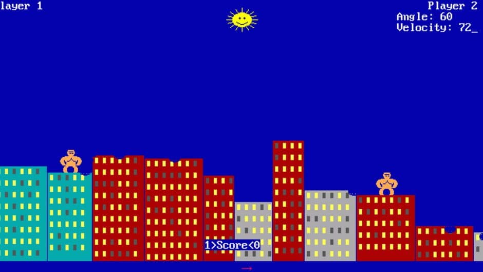 Qbasic Gorillas - Captura 2