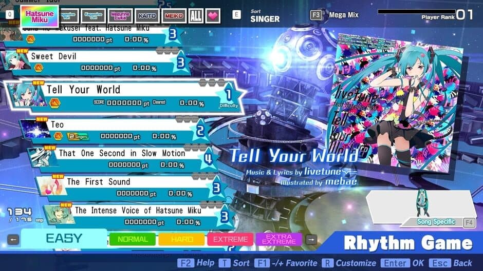 Hatsune Miku: Project Diva Mega Mix+ - Captura 1