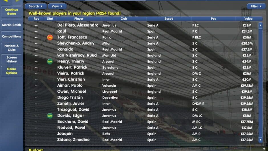 Championship Manager: Season 03/04 - Captura 2